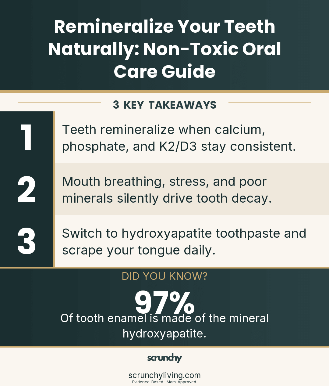 Remineralize Your Teeth Naturally: Non-Toxic Oral Care Guide - Scrunchy Living