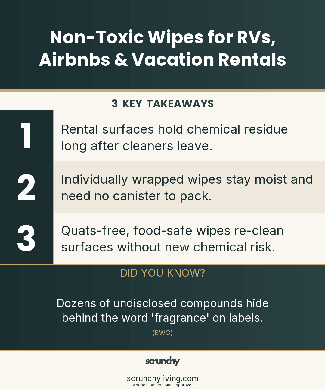 Non-Toxic Wipes for RVs, Airbnbs & Vacation Rentals - Scrunchy Living