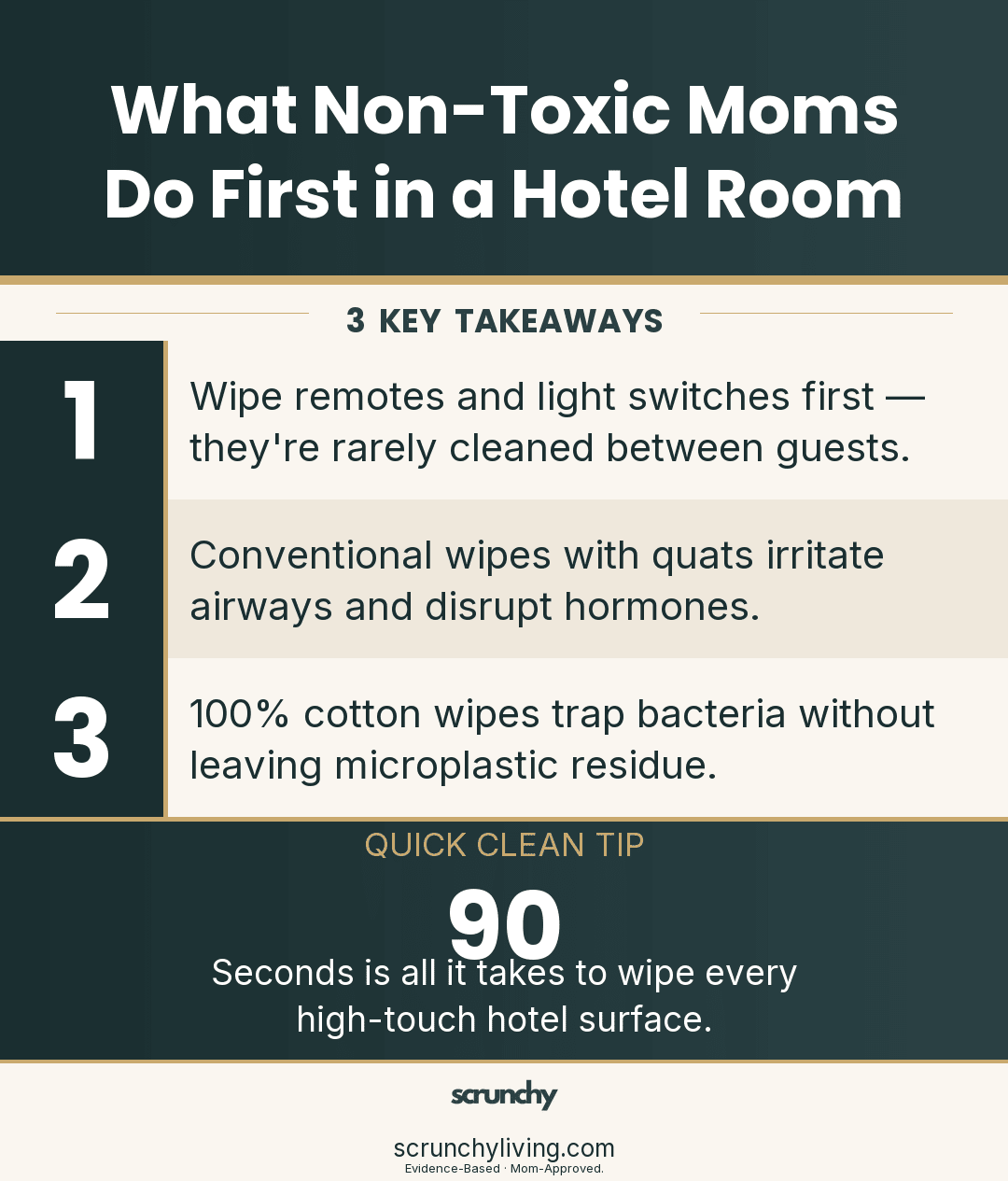 The First Thing Non-Toxic Moms Do When Checking Into a Hotel Room - Scrunchy Living