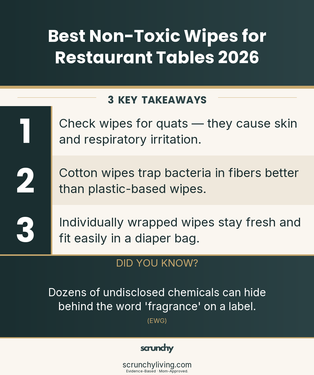 Best Non-Toxic Wipes for Restaurant Tables — 2026 | Non-Toxic Cleaning | Scrunchy Living