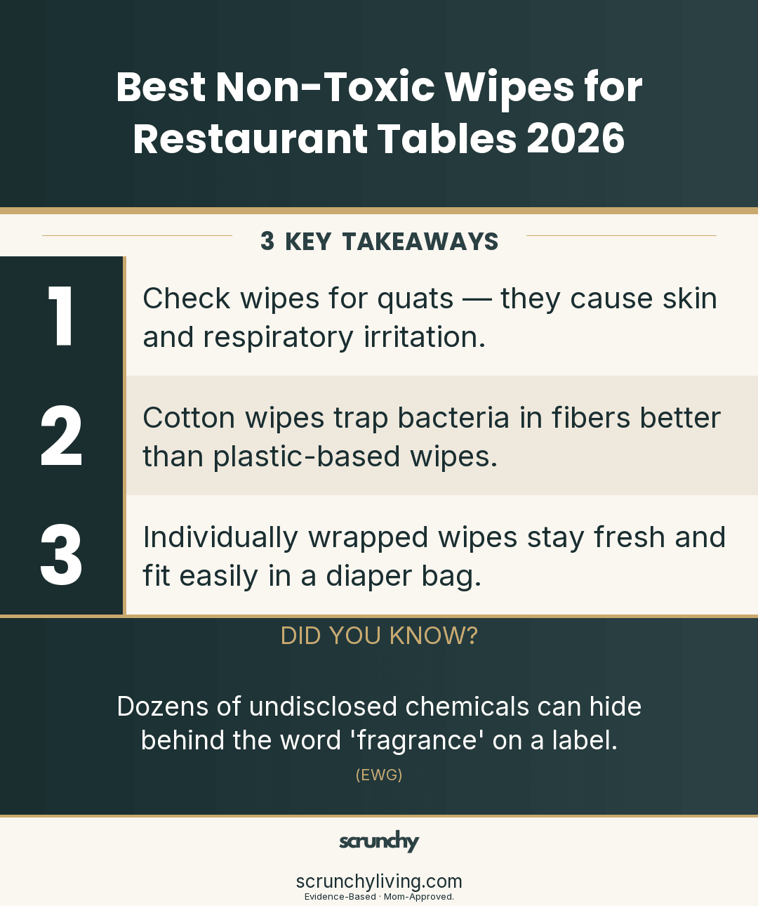 Best Non-Toxic Wipes for Restaurant Tables 2026 - scrunchy