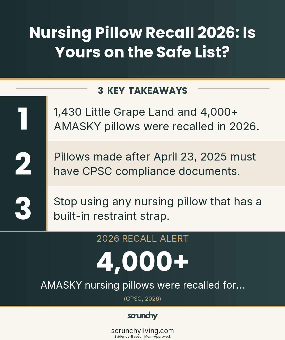 Nursing Pillow Recall 2026: Is Yours on the Safe List? - Scrunchy Living