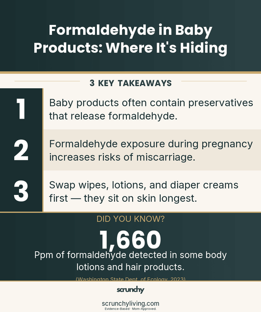 Formaldehyde in Baby Products: Where It's Hiding - Scrunchy Living