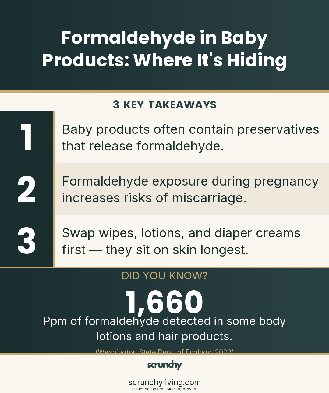 Formaldehyde in Baby Products: Where It's Hiding — Scrunchy Living
