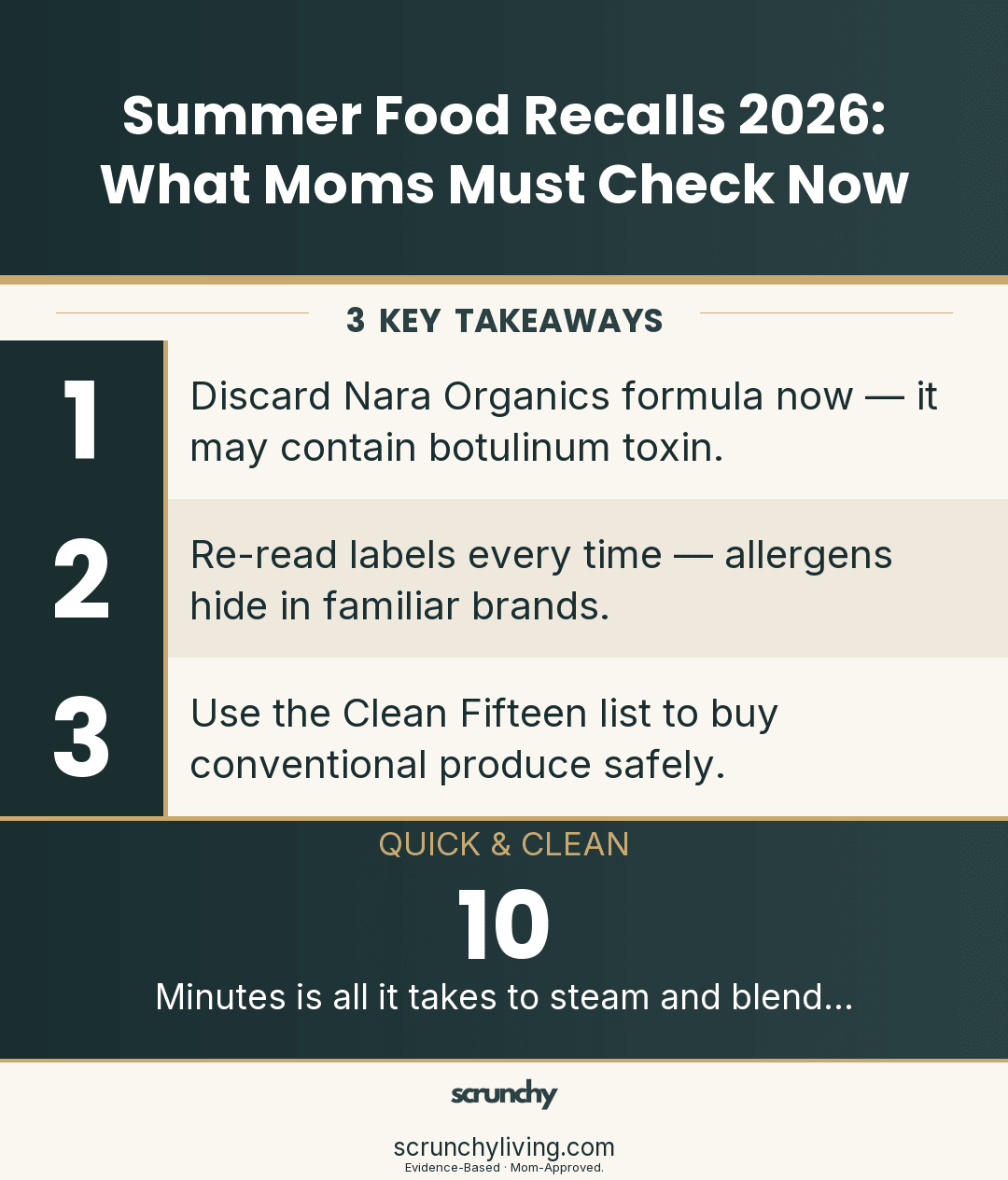 Summer Food Recalls 2026: What Moms Must Check Now - Scrunchy Living