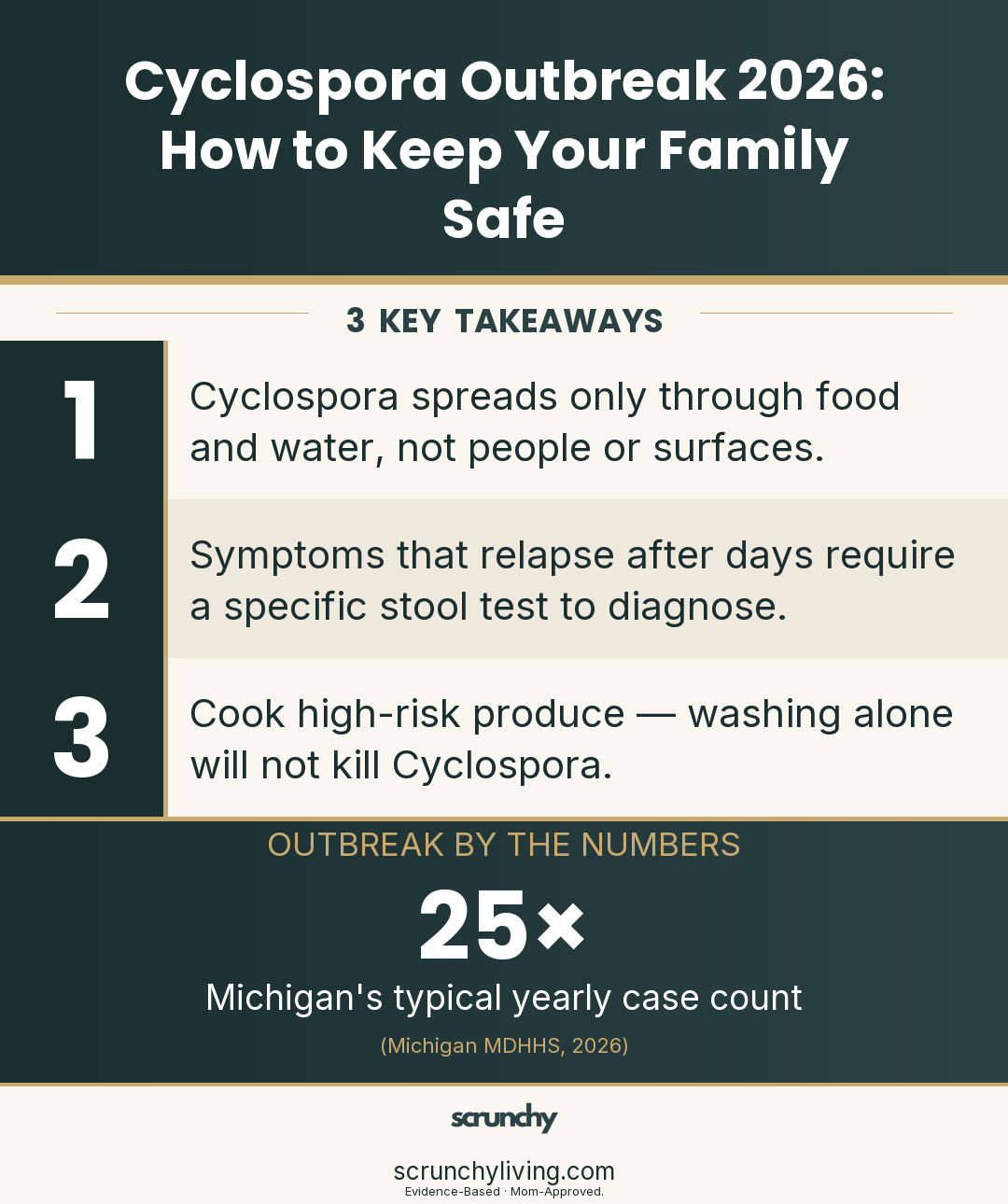 Cyclospora Outbreak 2026: How to Keep Your Family Safe | Food Safety | Scrunchy Living