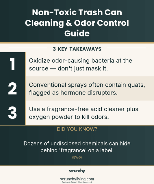 Non-Toxic Trash Can Cleaning & Odor Control Guide - Scrunchy Living