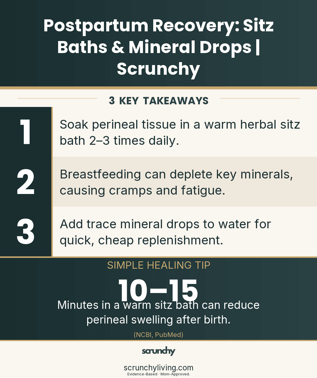 Postpartum Recovery: Sitz Baths & Mineral Drops | Scrunchy Living - Scrunchy Living