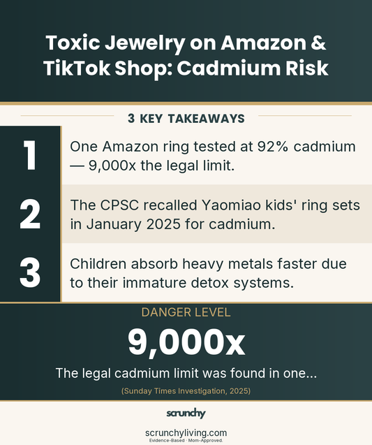 Toxic Jewelry on Amazon & TikTok Shop: Cadmium Risk | Non-Toxic Living | Scrunchy Living