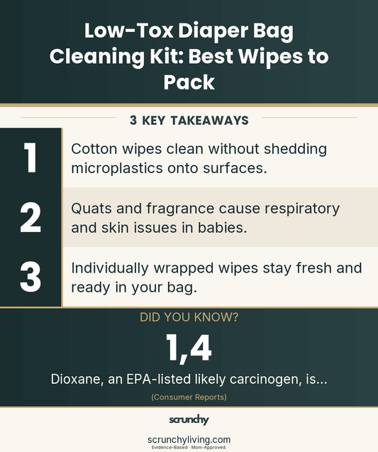 Low-Tox Diaper Bag Cleaning Kit: Best Wipes to Pack - Scrunchy Living