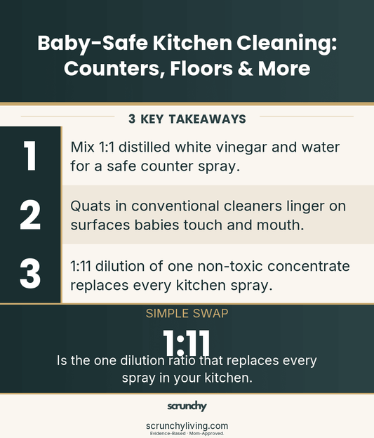 Baby-Safe Kitchen Cleaning: Counters, Floors & More - Scrunchy Living