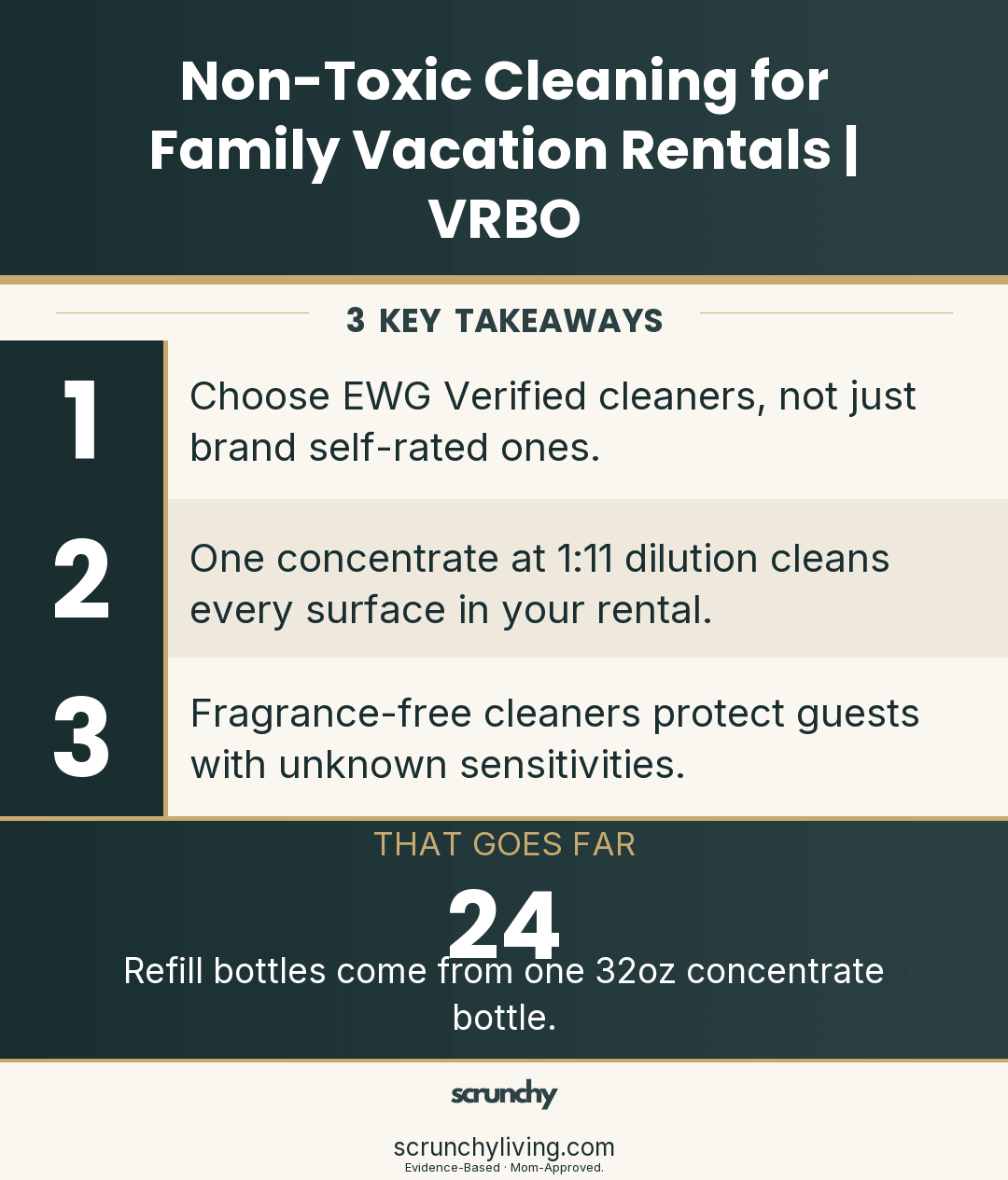 Non-Toxic Cleaning for Family Vacation Rentals | VRBO - Scrunchy Living