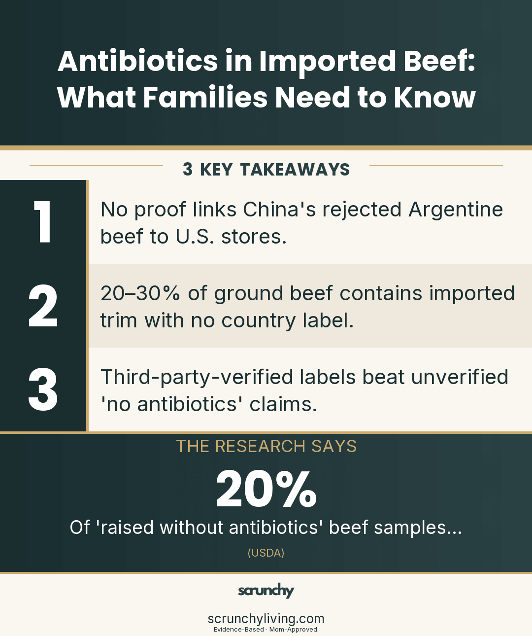 Antibiotics in Imported Beef: What Families Need to Know - Scrunchy Living