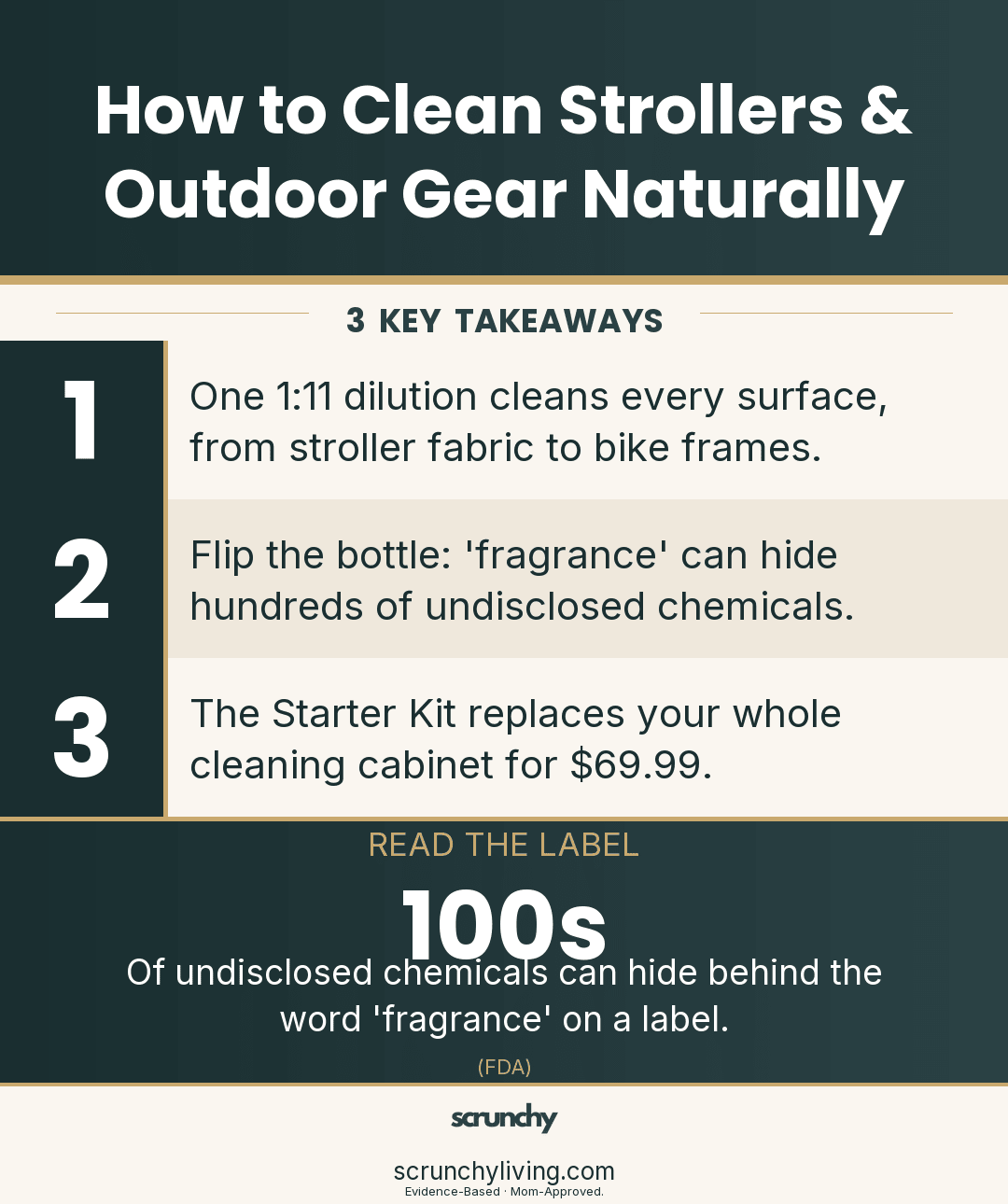 How to Clean Bikes, Strollers & Outdoor Gear Naturally - Scrunchy Living