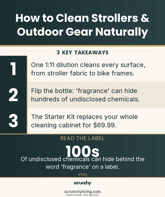 How to Clean Bikes, Strollers & Outdoor Gear Naturally - Scrunchy Living