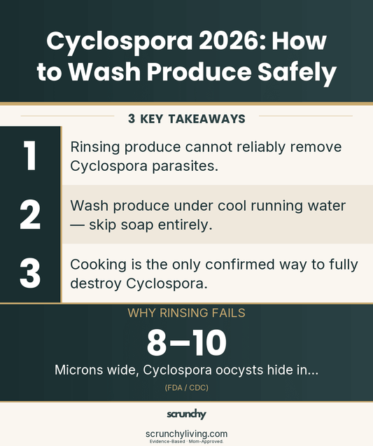 Cyclospora 2026: How to Wash Produce Safely - Scrunchy Living