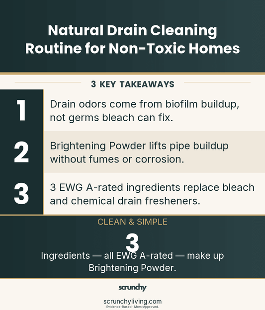 Natural Drain Cleaning Routine for Non-Toxic Homes - Scrunchy Living