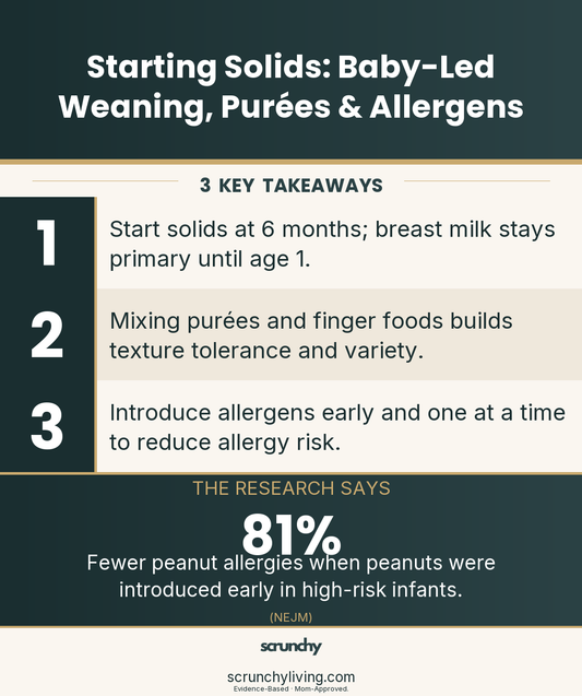 Starting Solids: A Scrunchy Guide to Baby-Led Weaning, Purées & Allergens | Starting Solids | Scrunchy Living