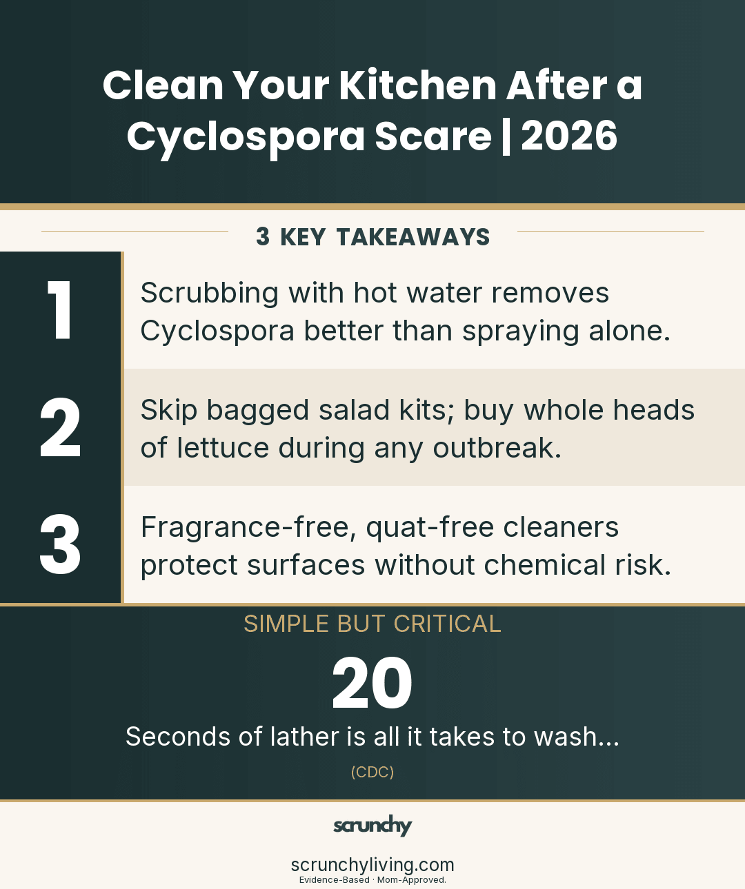 How to Clean Your Kitchen After a Cyclospora Scare - Scrunchy Living