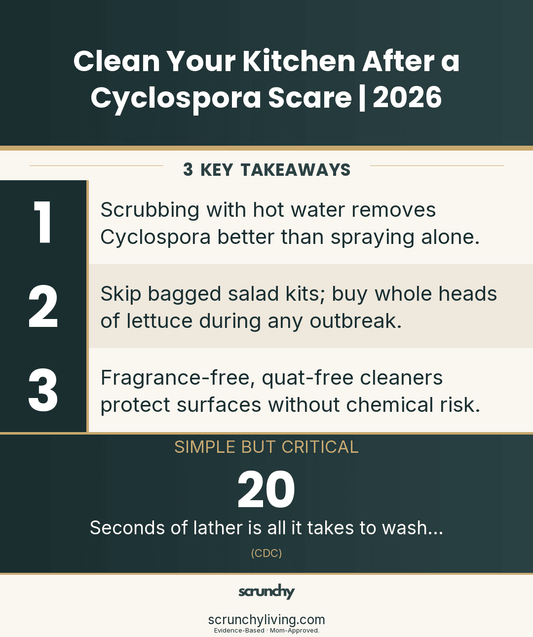 How to Clean Your Kitchen After a Cyclospora Scare - Scrunchy Living