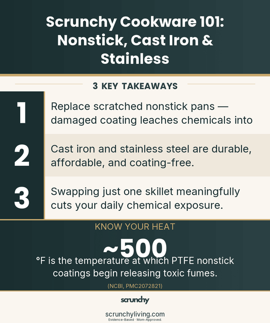 Scrunchy Cookware 101: Nonstick, Cast Iron & Stainless - Scrunchy Living