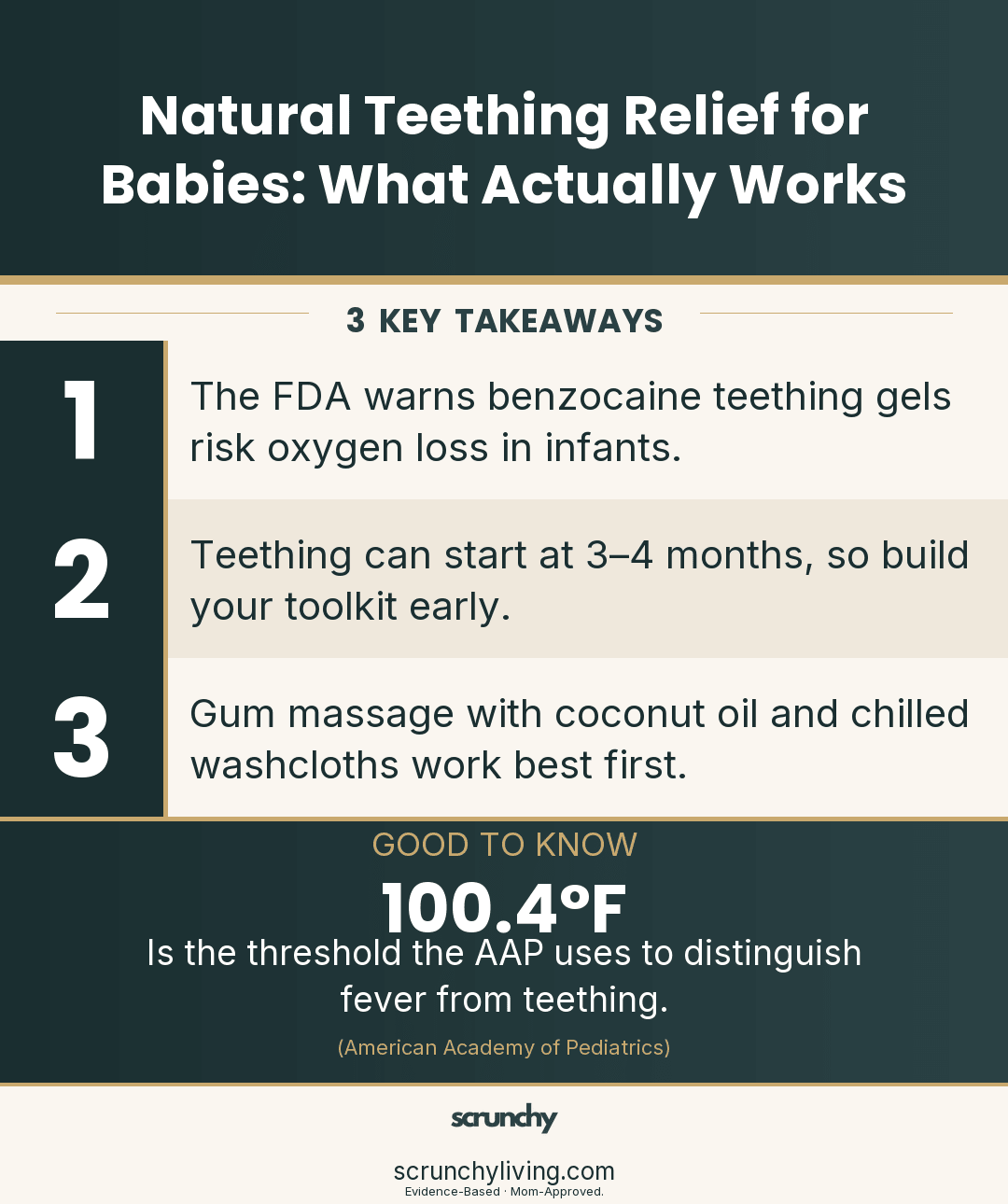 Natural Teething Relief for Babies: What Actually Works - Scrunchy Living