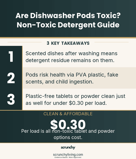 Are Dishwasher Pods Toxic? Non-Toxic Detergent Guide - Scrunchy Living