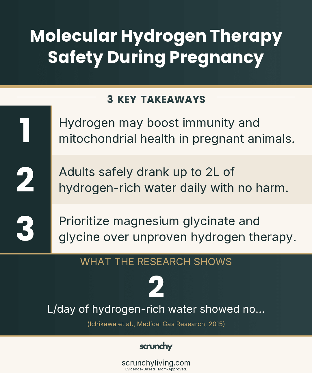 Molecular Hydrogen Therapy Safety During Pregnancy - Scrunchy Living