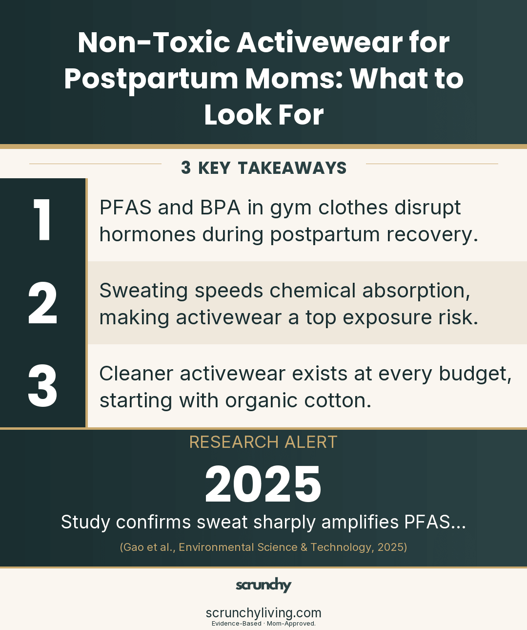 Non-Toxic Activewear for Postpartum Moms: What to Look For - Scrunchy Living