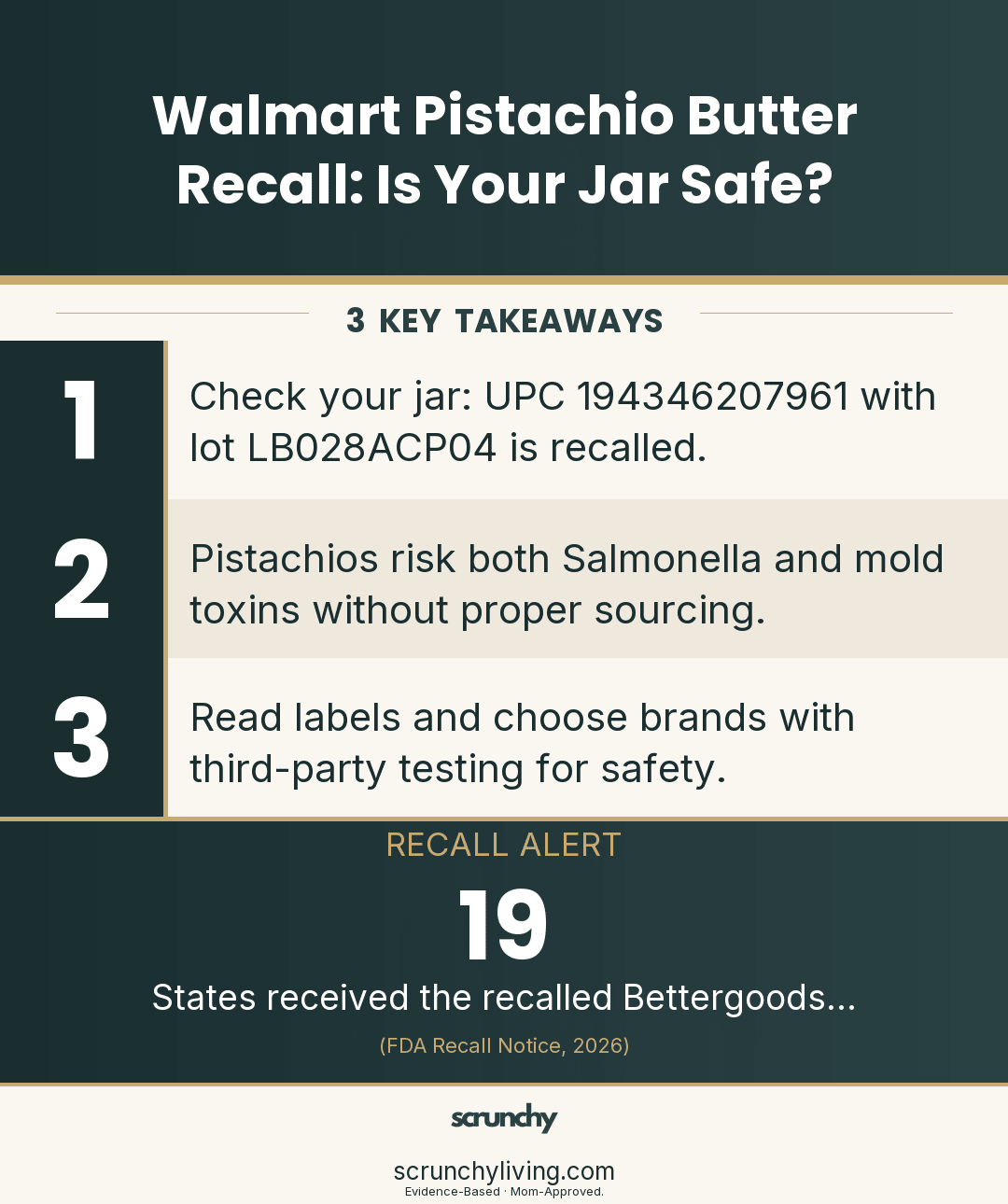 Walmart Pistachio Butter Recall: Is Your Jar Safe? - Scrunchy Living