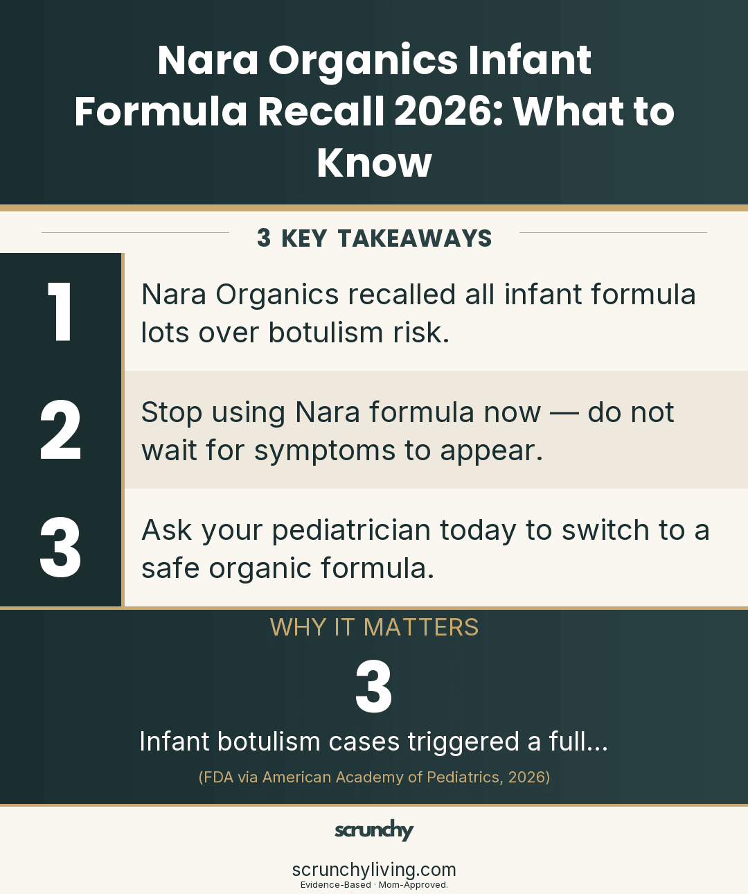 Nara Organics Infant Formula Recall 2026: What to Know - Scrunchy Living