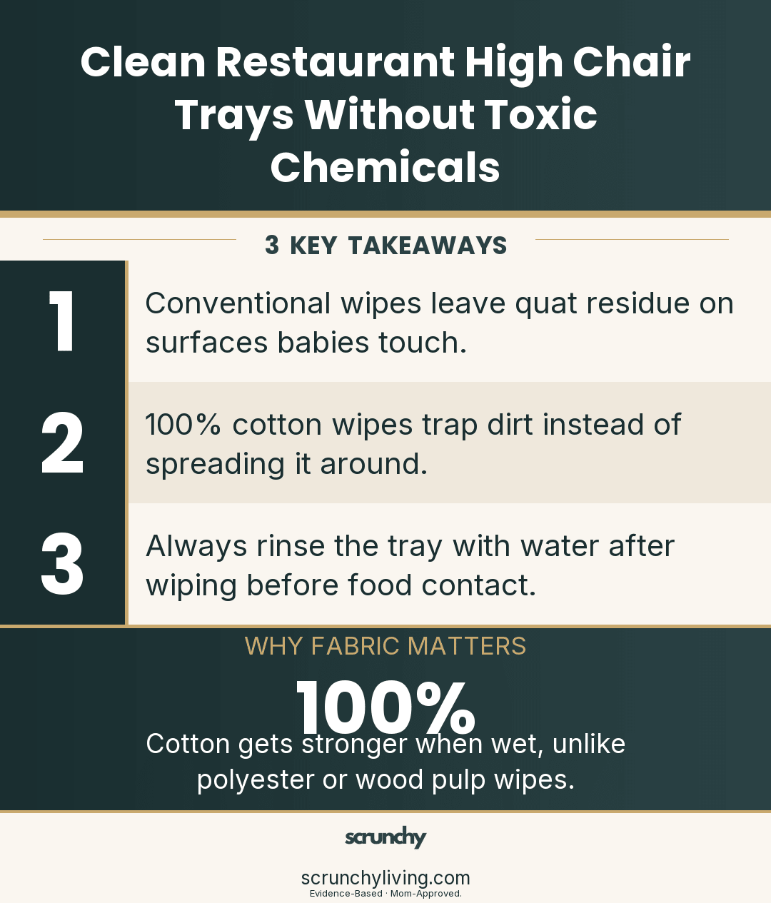 How to Clean a Restaurant High Chair Tray Without Toxic Chemicals - Scrunchy Living