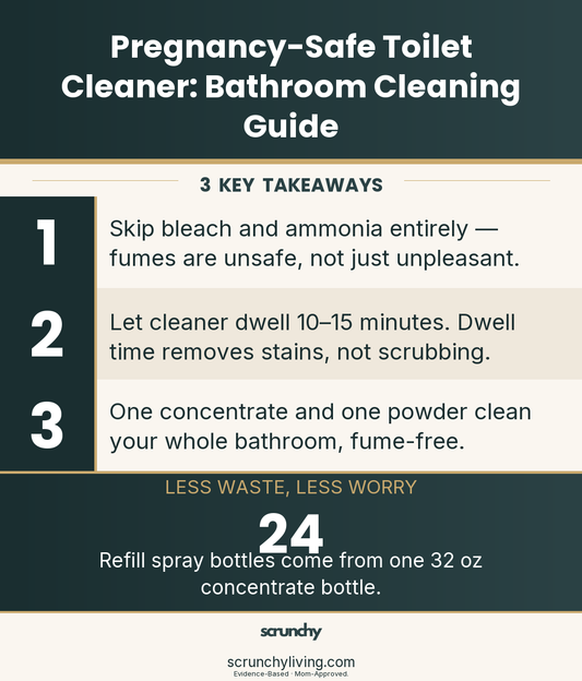 Pregnancy-Safe Toilet Cleaner: Bathroom Cleaning Guide | Pregnancy-Safe Cleaning | Scrunchy Living