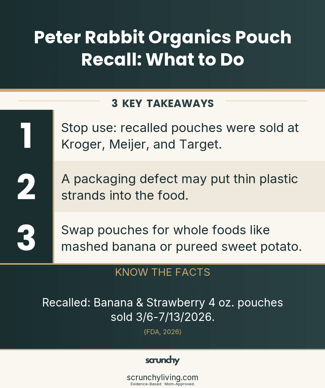 Peter Rabbit Organics Pouch Recall: What Parents Know - Scrunchy Living
