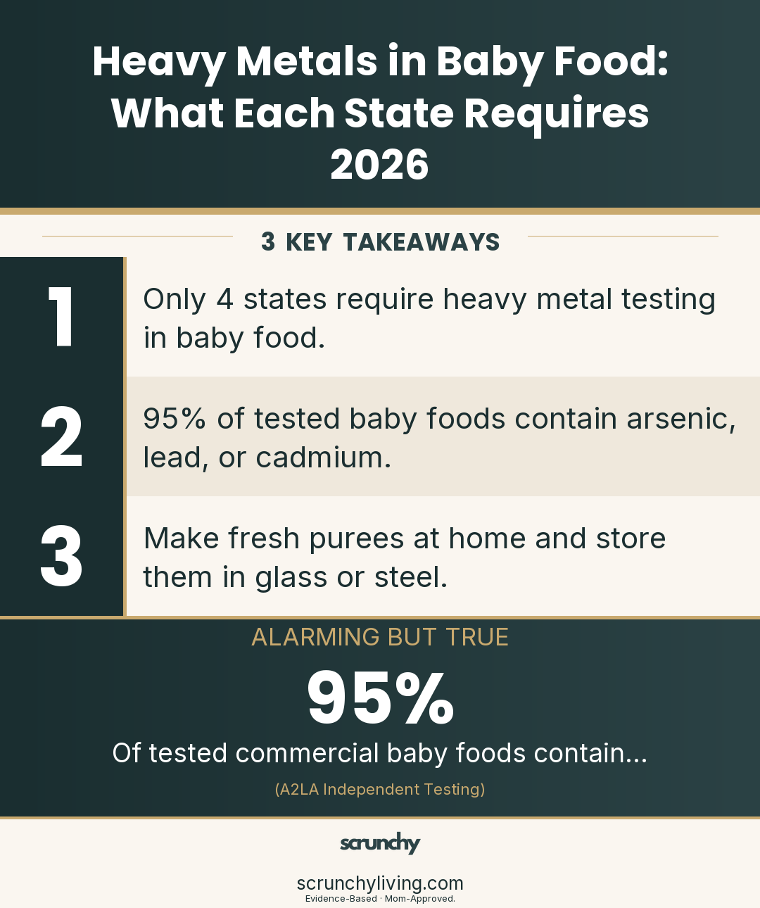 Heavy Metals in Baby Food: What Each State Requires 2026 | Heavy Metals In Baby Food | Scrunchy Living