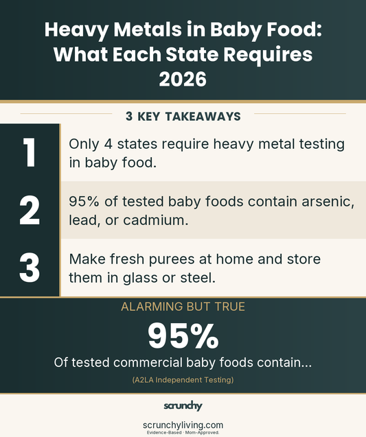 Heavy Metals in Baby Food: What Each State Requires 2026 | Heavy Metals In Baby Food | Scrunchy Living