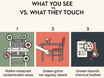 The 3 "Cleanest" Surfaces in a Restaurant With Germs & Chemical Residue
