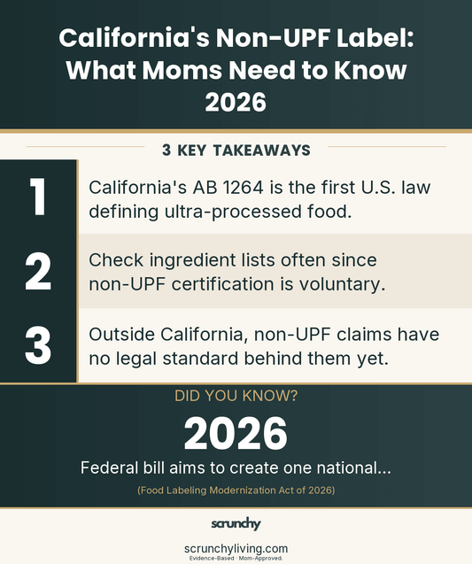 California's Non-UPF Label: What Moms Need to Know 2026 - Scrunchy Living