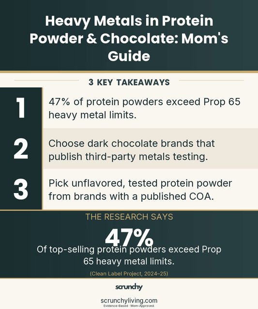Heavy Metals in Protein Powder & Chocolate: A Mom's Guide - Scrunchy Living