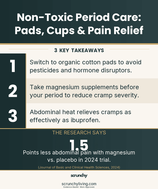 Period Care 101: Pads, Cups, Underwear, Pain Relief & Magnesium - Scrunchy Living