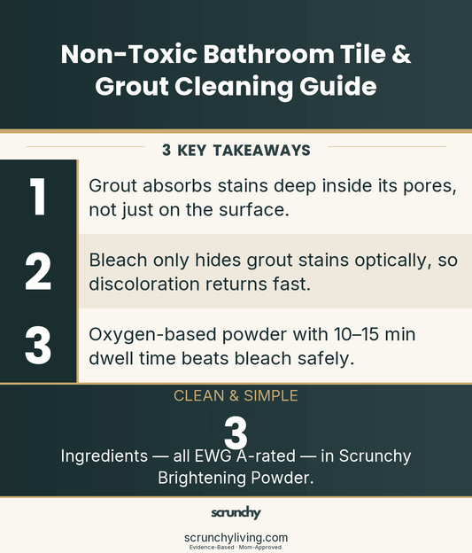 Non-Toxic Bathroom Tile & Grout Cleaning Guide - Scrunchy Living