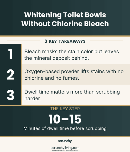 Whitening Toilet Bowls Without Chlorine Bleach Safely - Scrunchy Living
