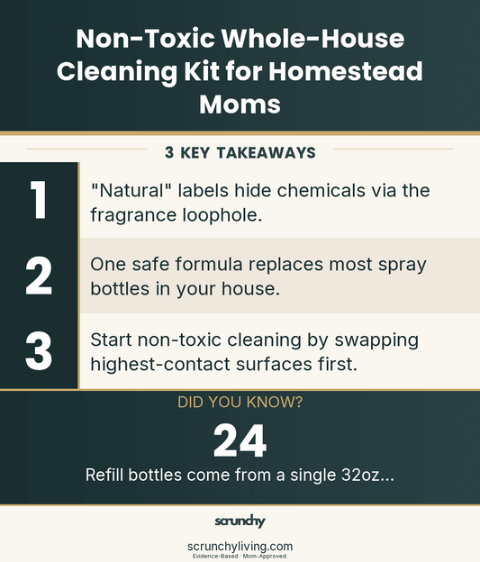 Non-Toxic Whole-House Cleaning Kit for Homestead Moms - Scrunchy Living