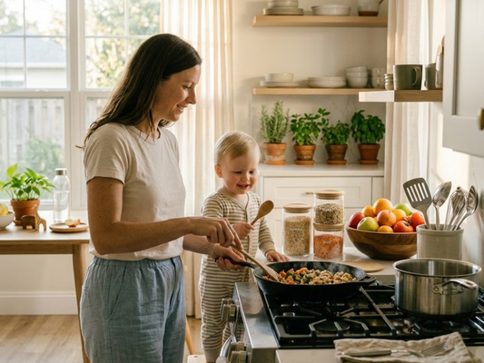 Scrunchy Mom Kitchen Essentials: Cast Iron, Glass &amp; Safer Swaps