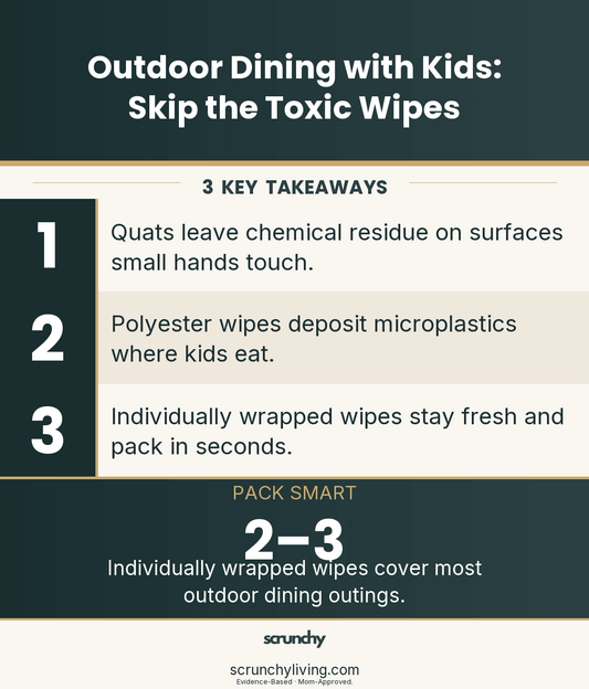 Outdoor Dining with Kids: Skip the Toxic Wipes - Scrunchy Living