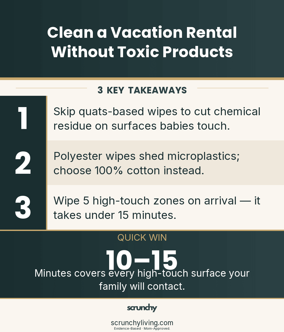 Clean a Vacation Rental Without Toxic Products - Scrunchy Living