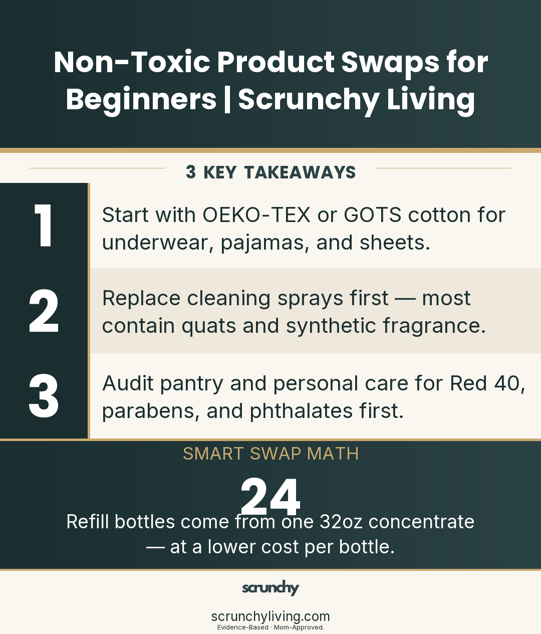 Non-Toxic Product Swaps for Beginners | Scrunchy Living | Non-Toxic Living | Scrunchy Living