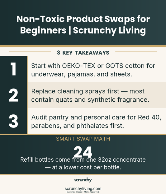 Non-Toxic Product Swaps for Beginners | Scrunchy Living | Non-Toxic Living | Scrunchy Living
