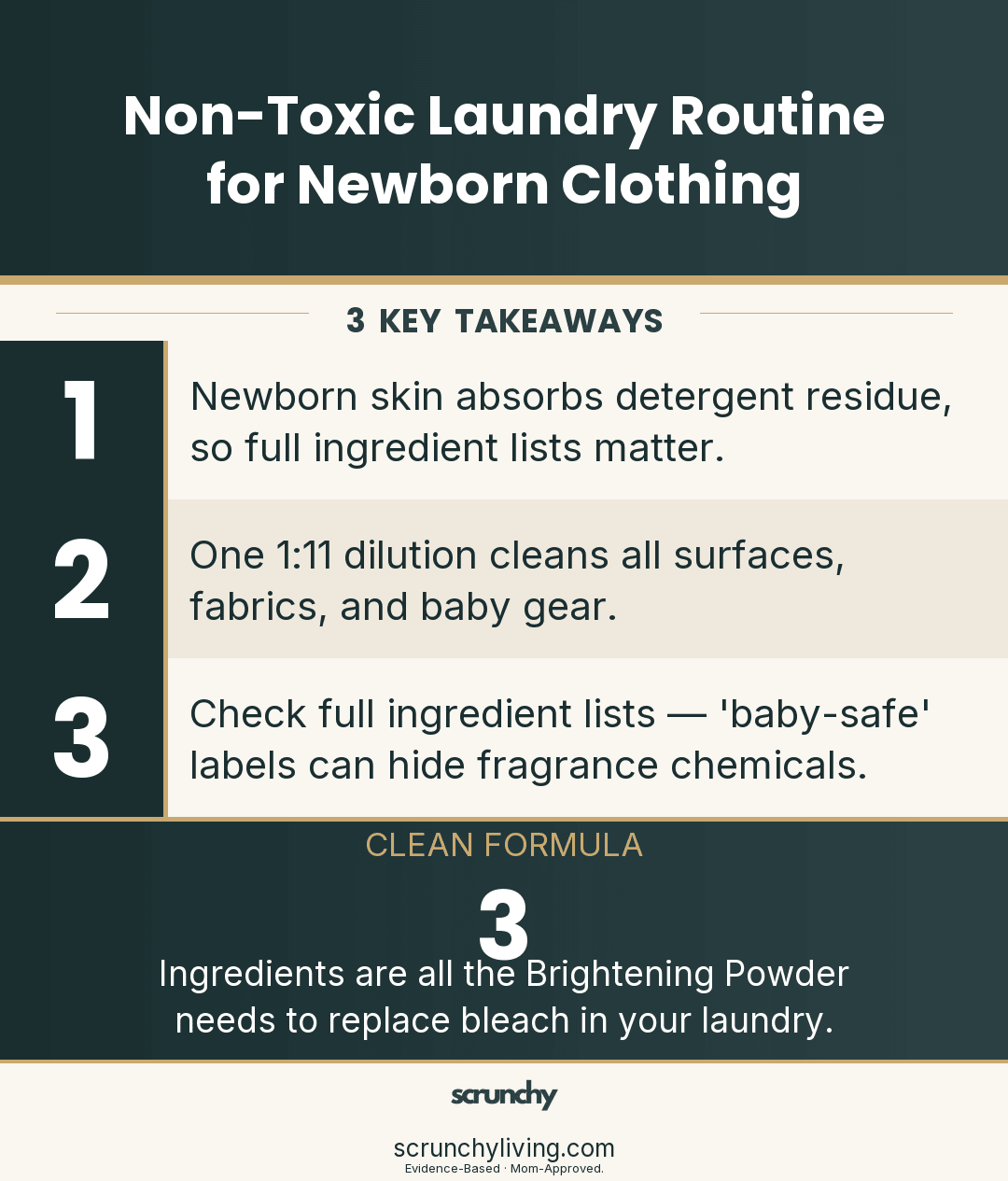 Non-Toxic Laundry Routine for Newborn Clothing - Scrunchy Living
