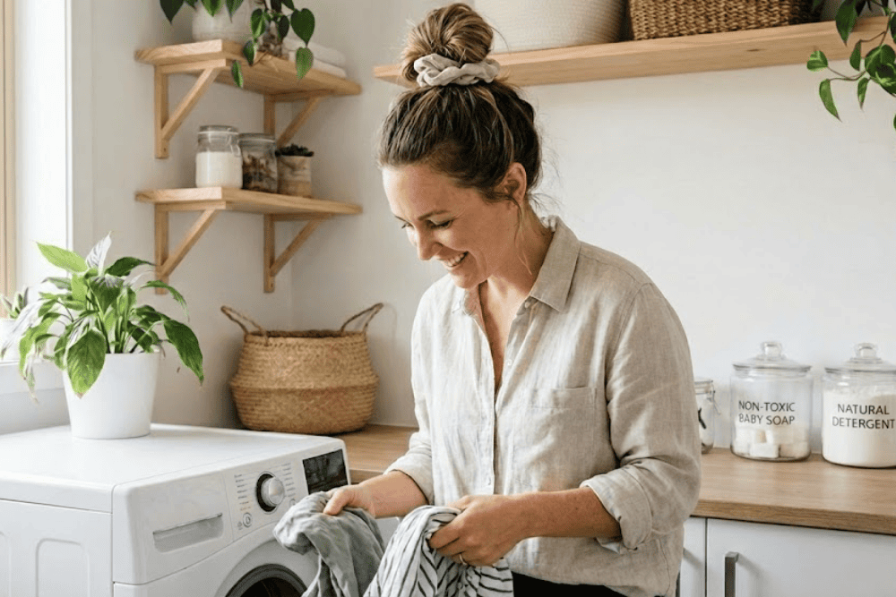 Non-Toxic Laundry for Babies and Kids (Detergent, Boosters, and Dryer Swaps) - scrunchy